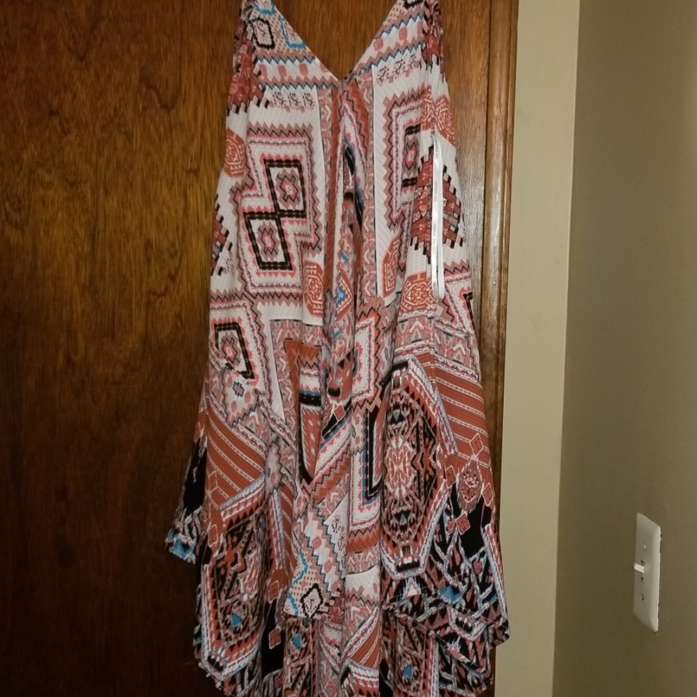 Orange/Brown Scarf Dress